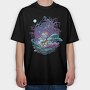 Fantasy Forest Mushroom And Trees, Tricou Oversize Barbati (Unisex)
