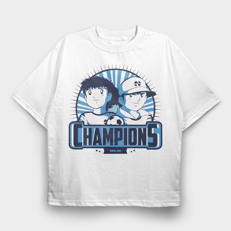 Captain Tsubasa, Tricou Oversize Barbati (Unisex)