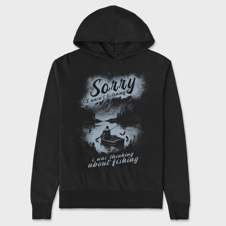 Fishing Solitude Sorry, Hanorac Oversize Barbati (Unisex)