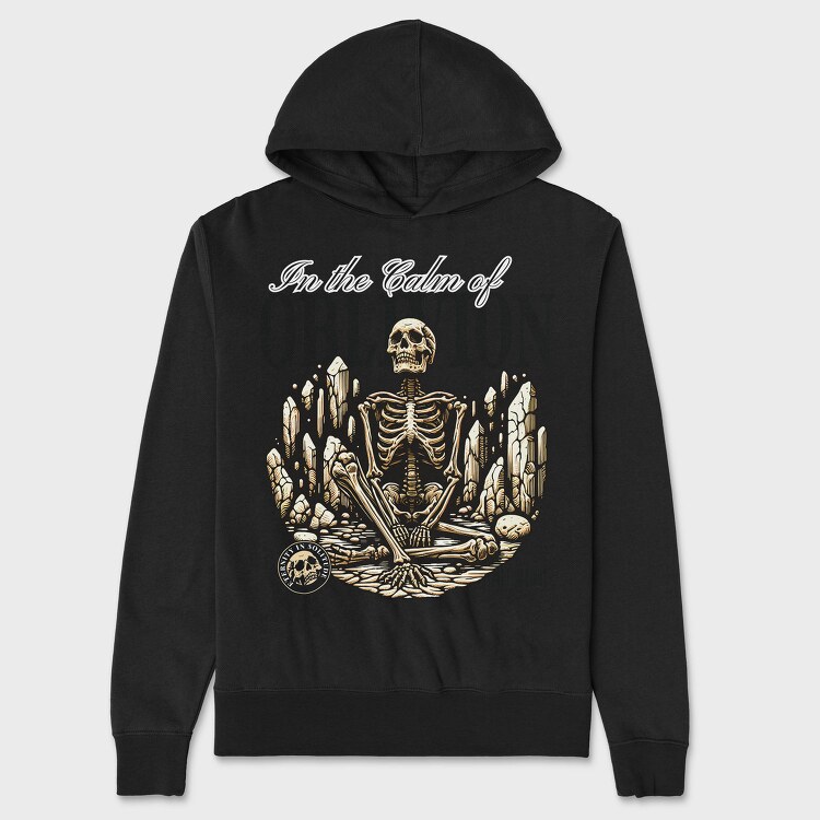 Oblivion Skeleton Quote, Hanorac Oversize Barbati (Unisex)