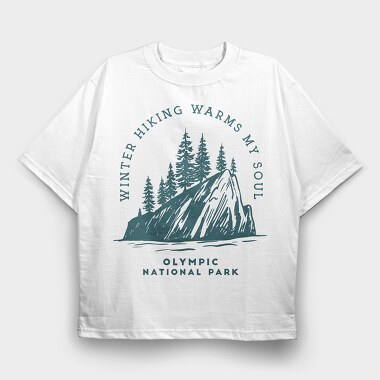 Olympic National Park Quote, Tricou Oversize Barbati (Unisex)