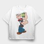 Popeye 6, Tricou Oversize Barbati (Unisex)