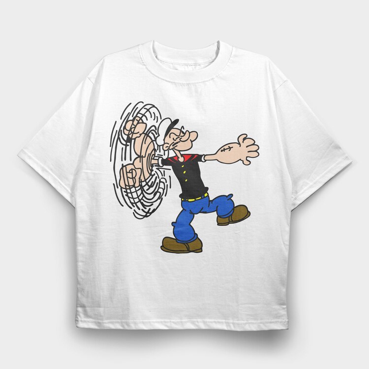 Popeye 18, Tricou Oversize Barbati (Unisex)