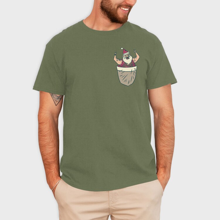 Santa Pocket, Tricou Barbati (Unisex)