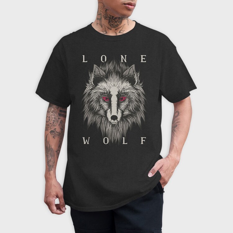 Lone Wolf, Tricou Barbati (Unisex)