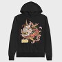 Oni Monster Asian Mask, Hanorac Oversize Barbati (Unisex)