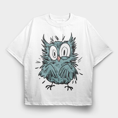 Owl Eyes, Tricou Oversize Barbati (Unisex)
