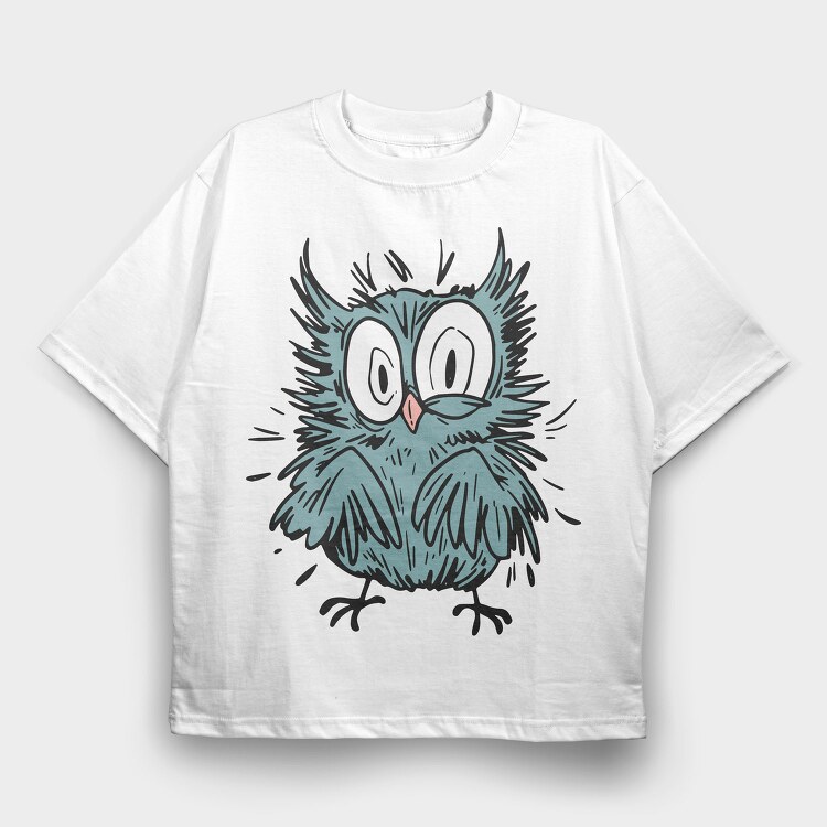 Owl Eyes, Tricou Oversize Barbati (Unisex)