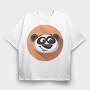 Panda Smile Icon, Tricou Oversize Barbati (Unisex)