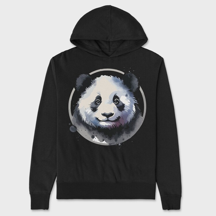 Panda Watercolor Mug, Hanorac Oversize Barbati (Unisex)