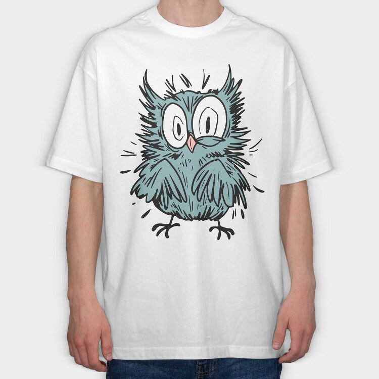 Owl Eyes, Tricou Oversize Barbati (Unisex)