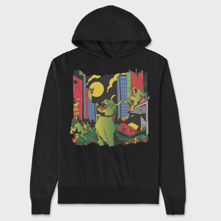 Devil Cats, Hanorac Oversize Barbati (Unisex)