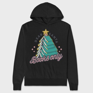 Funny Christmas Books Tree, Hanorac Oversize Barbati (Unisex)