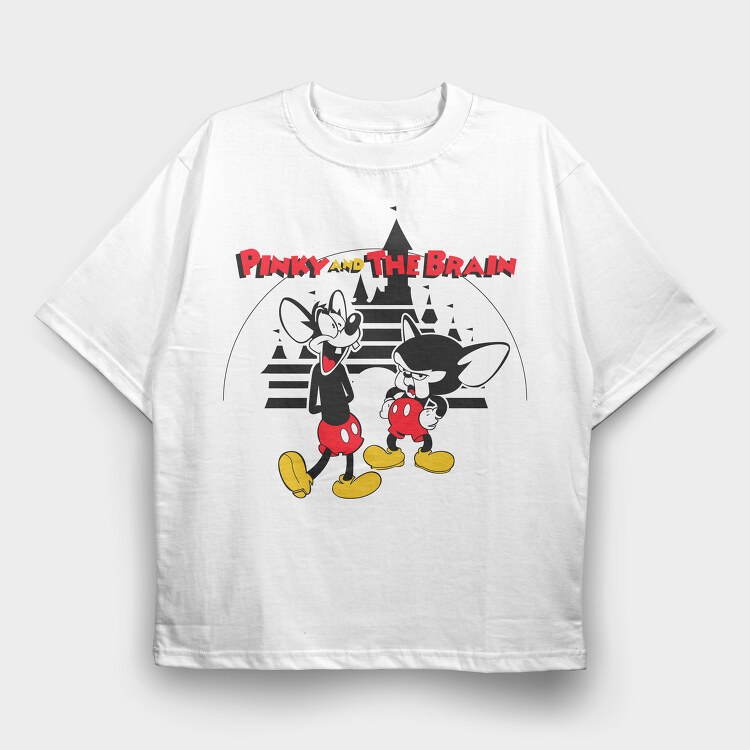 Pinky & the Brain 5, Tricou Oversize Barbati (Unisex)