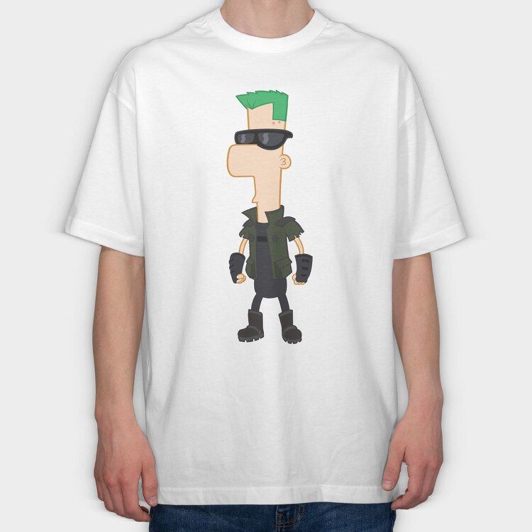 Phineas and Ferb 11, Tricou Oversize Barbati (Unisex)