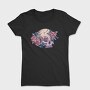Pastel Floral Colorful Skull Flowers, Tricou Femei