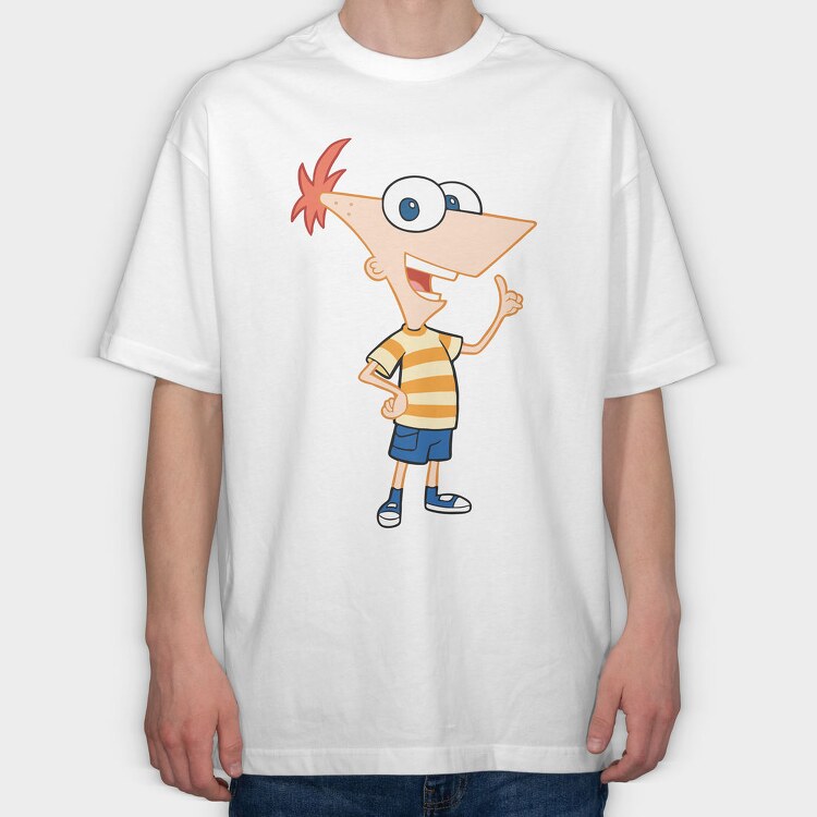 Phineas and Ferb 16, Tricou Oversize Barbati (Unisex)