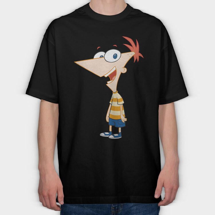 Phineas and Ferb 3, Tricou Oversize Barbati (Unisex)