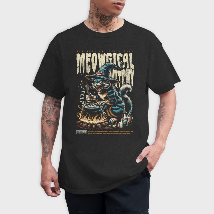 Witch Cat 2, Tricou Barbati (Unisex)