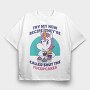 Funny Cupcake Unicorn Quote, Tricou Oversize Barbati (Unisex)