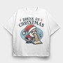 Funny Drunk Santa Claus On Christmas, Tricou Oversize Barbati (Unisex)