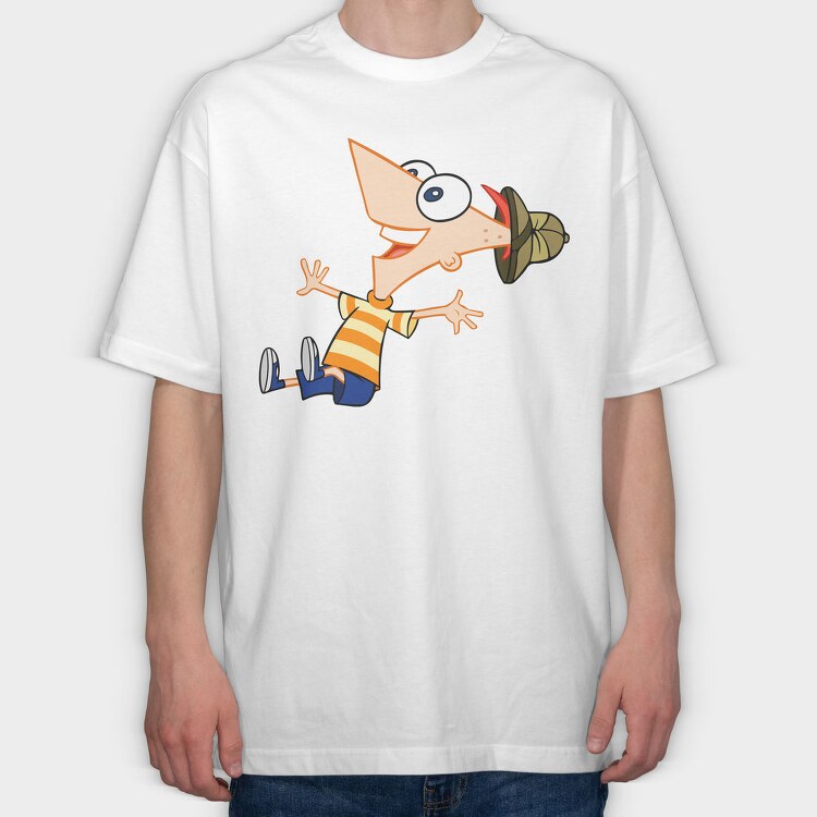 Phineas and Ferb 25, Tricou Oversize Barbati (Unisex)