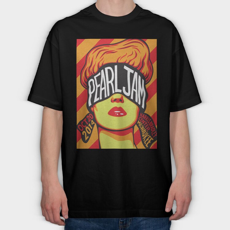Pearls Jam, Tricou Oversize Barbati (Unisex)