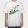 Phineas and Ferb 19, Tricou Oversize Barbati (Unisex)
