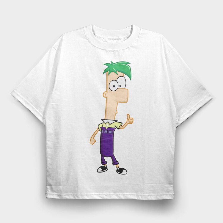 Phineas and Ferb 4, Tricou Oversize Barbati (Unisex)