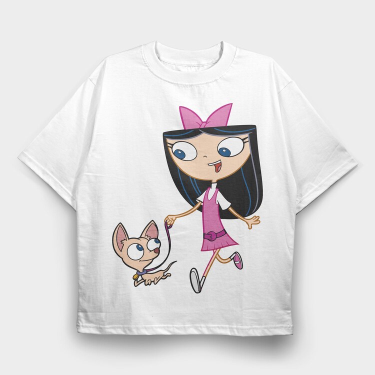 Phineas and Ferb 24, Tricou Oversize Barbati (Unisex)