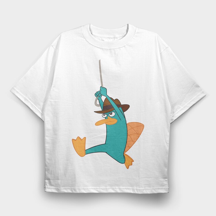 Phineas and Ferb 21, Tricou Oversize Barbati (Unisex)