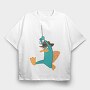 Phineas and Ferb 21, Tricou Oversize Barbati (Unisex)