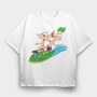 Phineas and Ferb 19, Tricou Oversize Barbati (Unisex)