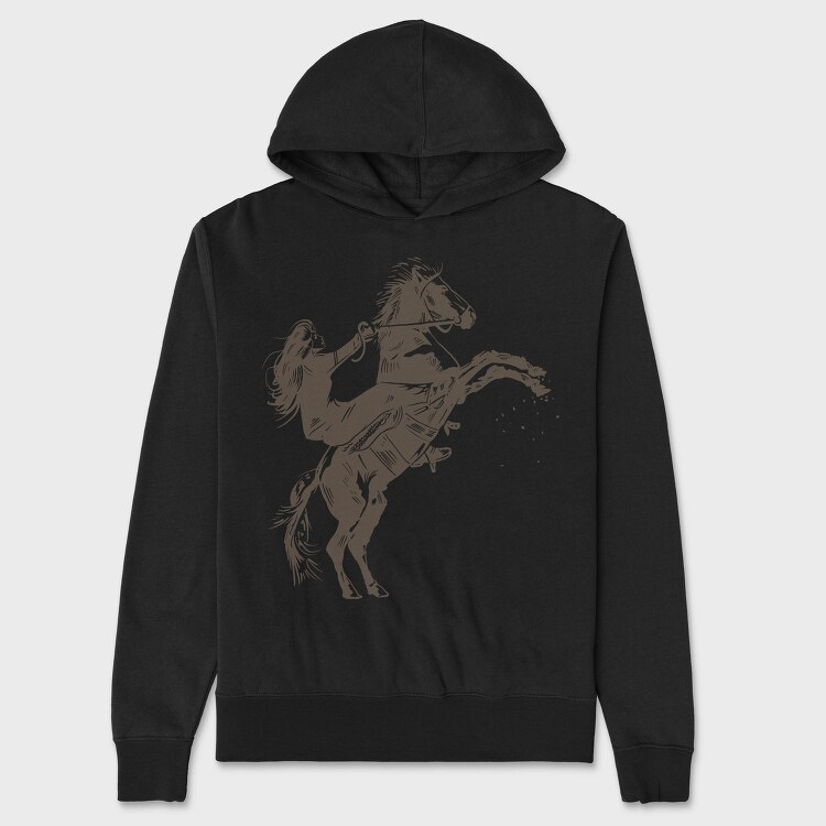 Girl Equitation Horse Two Feet, Hanorac Oversize Barbati (Unisex)