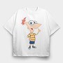 Phineas and Ferb 16, Tricou Oversize Barbati (Unisex)