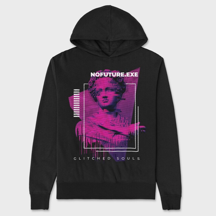 Glitch Framed Statue 2 No Future, Hanorac Oversize Barbati (Unisex)