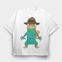 Phineas and Ferb 13, Tricou Oversize Barbati (Unisex)