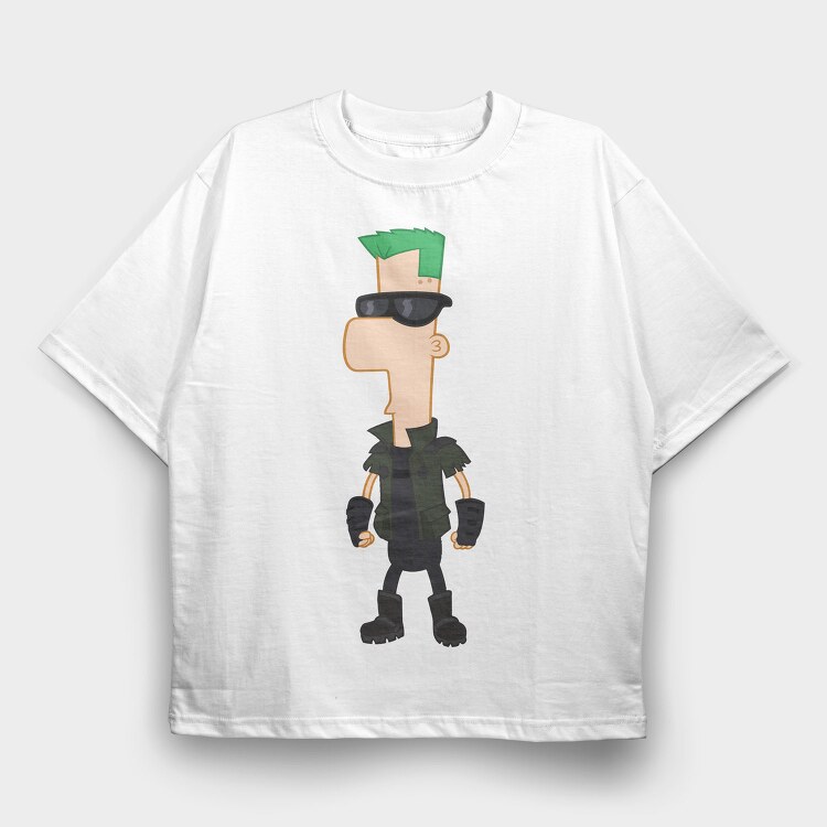 Phineas and Ferb 11, Tricou Oversize Barbati (Unisex)
