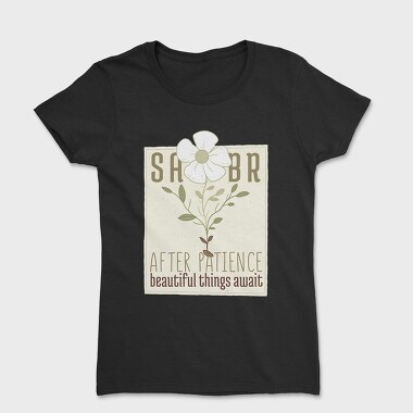 Flower Text Patience, Tricou Femei