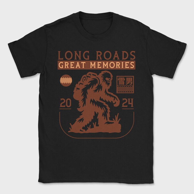Bigfoot Hiking Memories Trend Yeti, Tricou Barbati (Unisex)
