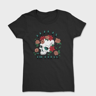 Floral Skull Nature Beauty Is Timeless Tote, Tricou Femei