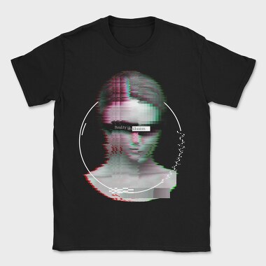 Glitch Front Face, Tricou Barbati (Unisex)