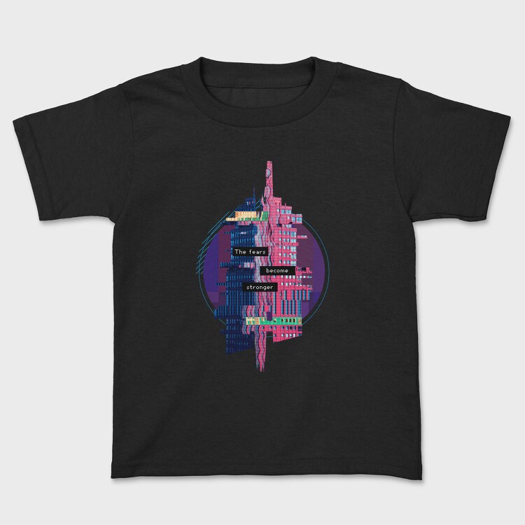 Glitch Quote And Building, Tricou Copii
