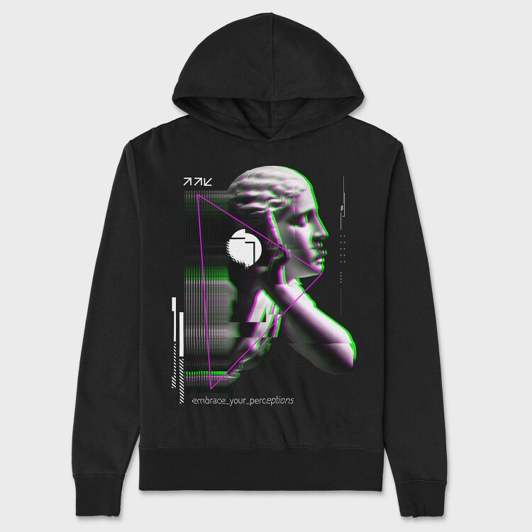Glitch Sculpture, Hanorac Oversize Barbati (Unisex)