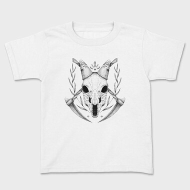 Goat Skull Hand Drawn, Tricou Copii