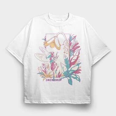 Small Fairy With Flowers Fairy Core 05, Tricou Oversize Barbati (Unisex)
