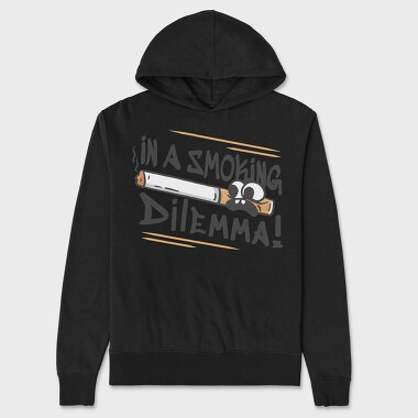Smoking Dilemma, Hanorac Oversize Barbati (Unisex)