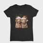Golden Retrievers Christmas Throw Pillow Merry Woofmas, Tricou Femei