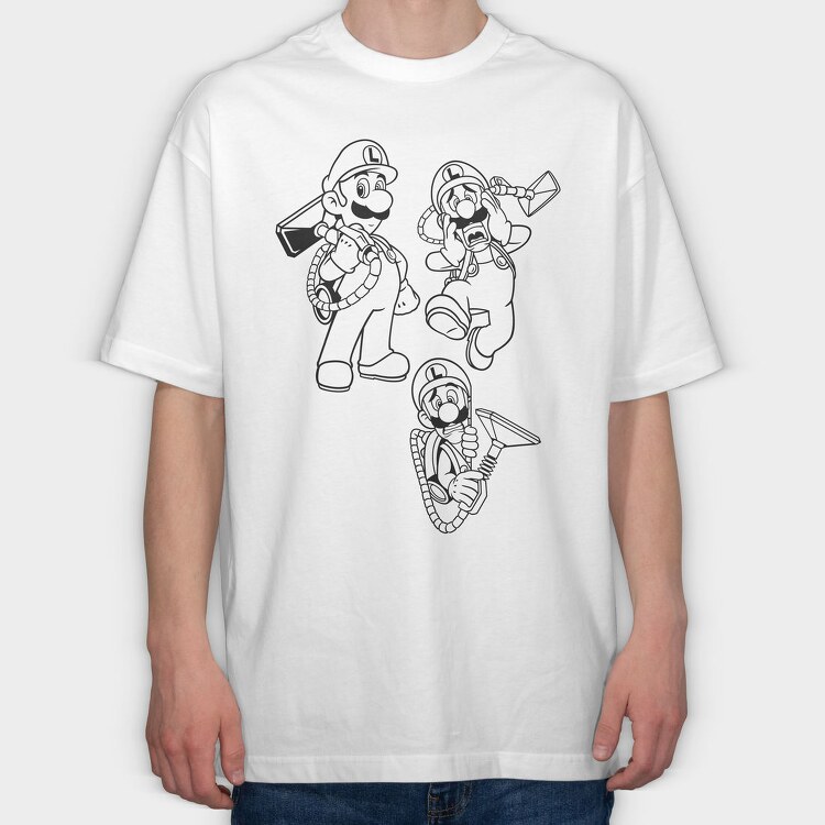 Outlines Luigis, Tricou Oversize Barbati (Unisex)