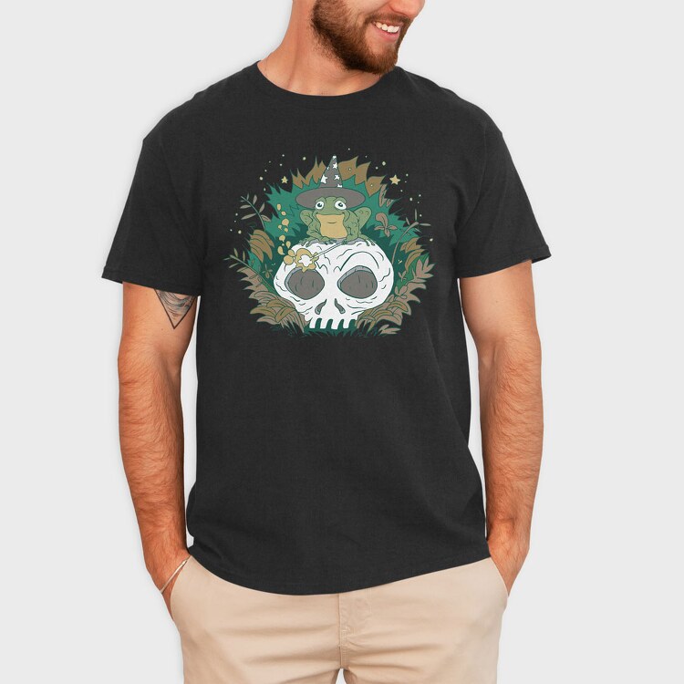 Wizard Frog Skull, Tricou Barbati (Unisex)